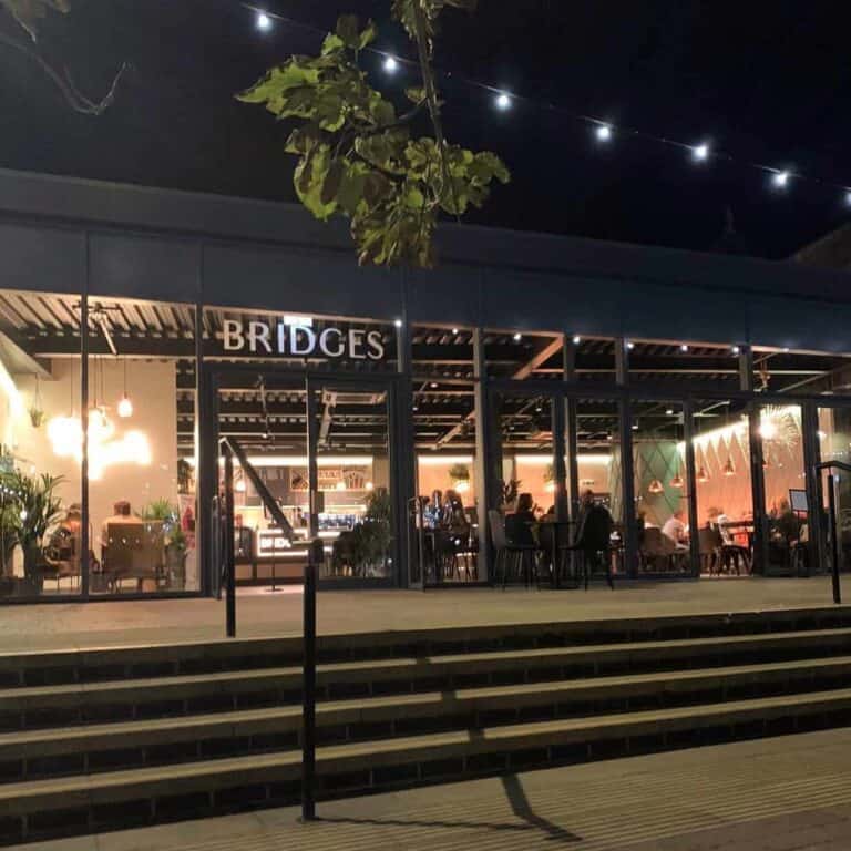 Bridges Espresso Bar by night