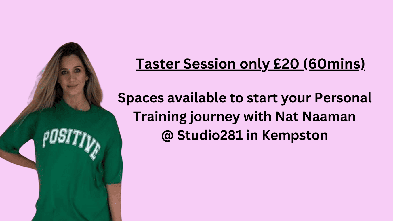 Taster sessions available with Nat Naaman, Bedford Personal Trainer