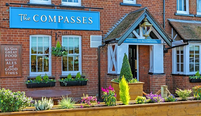 Outside The Compasses Greenfield.