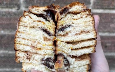 Inside a cinnamon pantry bun