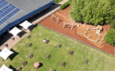 The Forest Centre from a drone